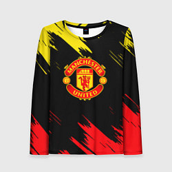 Лонгслив женский Manchester united Texture, цвет: 3D-принт