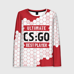 Лонгслив женский CS:GO: красные таблички Best Player и Ultimate, цвет: 3D-принт