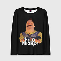 Лонгслив женский Привет сосед Hello Neighbor, цвет: 3D-принт