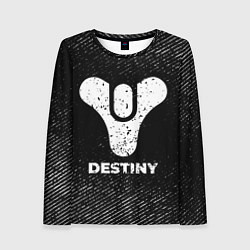 Лонгслив женский Destiny с потертостями на темном фоне, цвет: 3D-принт