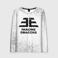 Лонгслив женский Imagine Dragons с потертостями на светлом фоне, цвет: 3D-принт