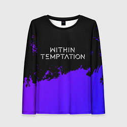 Лонгслив женский Within Temptation Purple Grunge, цвет: 3D-принт