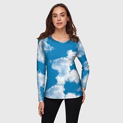 Лонгслив женский Небо в облаках, цвет: 3D-принт — фото 2