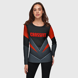 Лонгслив женский CrossFit - Техно броня, цвет: 3D-принт — фото 2