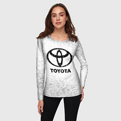 Лонгслив женский Toyota с потертостями на светлом фоне, цвет: 3D-принт — фото 2