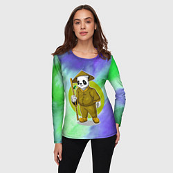 Лонгслив женский Мудрая Кунг фу панда, цвет: 3D-принт — фото 2