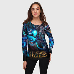 Лонгслив женский Коллаж LoL - Legue of Legends, цвет: 3D-принт — фото 2
