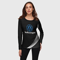 Лонгслив женский Volkswagen абстракция, цвет: 3D-принт — фото 2