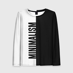 Женский лонгслив MINIMALISM - BLACK AND WHITE