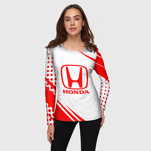 Женский лонгслив Honda - sport / 3D-принт – фото 3
