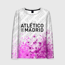 Лонгслив женский Atletico Madrid pro football: символ сверху, цвет: 3D-принт