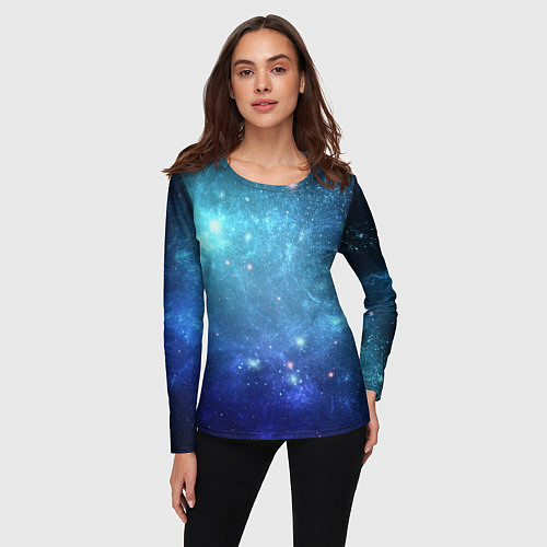 Женский лонгслив Ледяная туманность / 3D-принт – фото 3