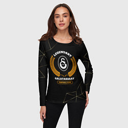 Лонгслив женский Лого Galatasaray и надпись legendary football club, цвет: 3D-принт — фото 2