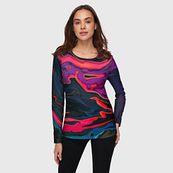 Лонгслив женский Текстура масляное пятно, цвет: 3D-принт — фото 2