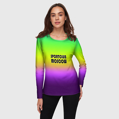 Женский лонгслив Sportclub Moscow / 3D-принт – фото 3