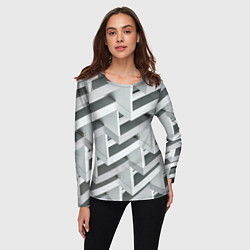 Лонгслив женский Огромное множество блоков - Броня, цвет: 3D-принт — фото 2