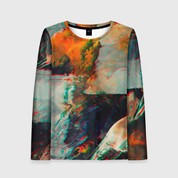 Женский лонгслив Картинный холст со множеством красок