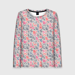 Женский лонгслив Буквы и солнце