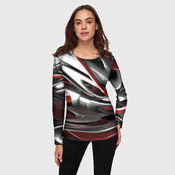 Лонгслив женский Блестящие фигуры, цвет: 3D-принт — фото 2