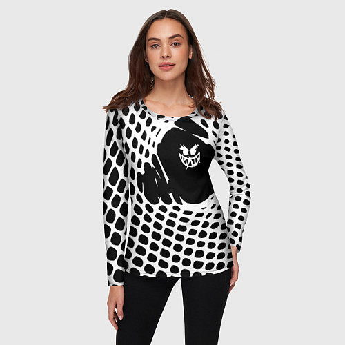 Женский лонгслив Pyrokinesis - абстракция / 3D-принт – фото 3