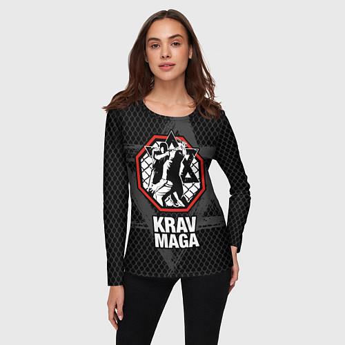 Женский лонгслив Krav-maga octagon / 3D-принт – фото 3