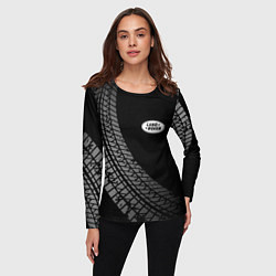 Лонгслив женский Land Rover tire tracks, цвет: 3D-принт — фото 2