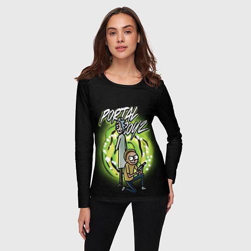 Женский лонгслив Portal Boyz RM / 3D-принт – фото 3