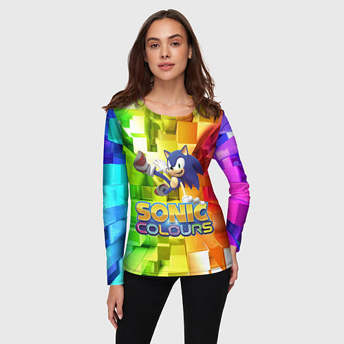 Женский лонгслив Sonic Colours - Hedgehog - Video game / 3D-принт – фото 3