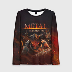 Лонгслив женский Полудемон Metal Hellsinger, цвет: 3D-принт