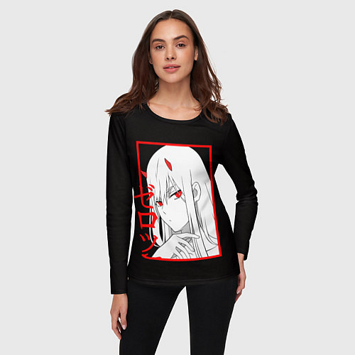 Женский лонгслив Darling in the Franxx: 02 / 3D-принт – фото 3