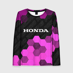 Лонгслив женский Honda pro racing: символ сверху, цвет: 3D-принт