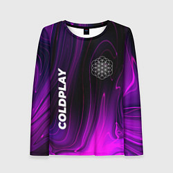 Лонгслив женский Coldplay violet plasma, цвет: 3D-принт