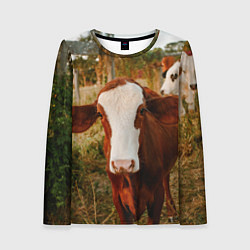 Лонгслив женский Милая коровка, цвет: 3D-принт