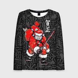 Женский лонгслив Santa Claus Samurai