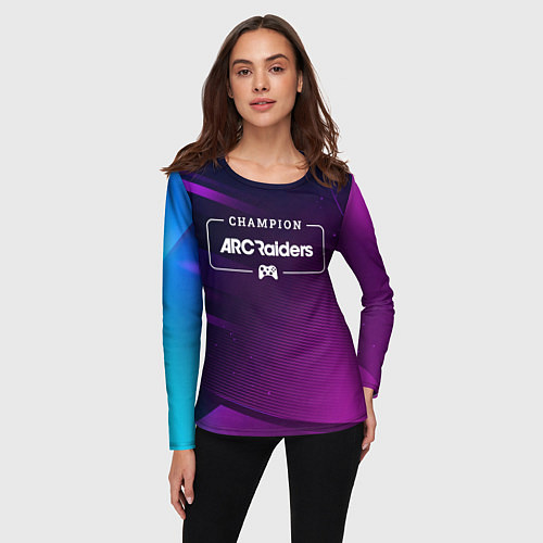 Женский лонгслив ARC Raiders gaming champion: рамка с лого и джойст / 3D-принт – фото 3