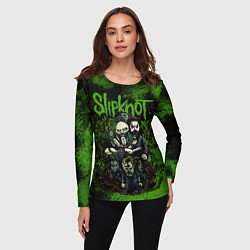 Лонгслив женский Slipknot green art, цвет: 3D-принт — фото 2