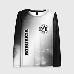 Лонгслив женский Borussia sport на светлом фоне: надпись, символ, цвет: 3D-принт