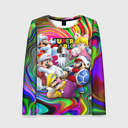 Лонгслив женский Super Mario - Gaming aesthetics - Collage, цвет: 3D-принт