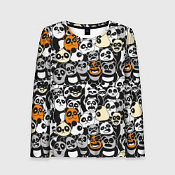 Лонгслив женский Злобные панды, цвет: 3D-принт