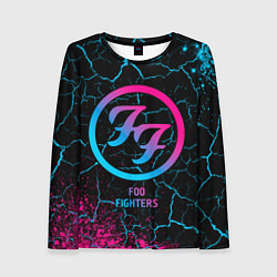 Лонгслив женский Foo Fighters - neon gradient, цвет: 3D-принт