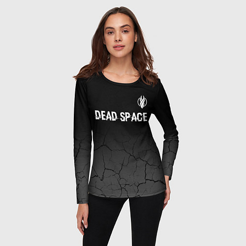 Женский лонгслив Dead Space glitch на темном фоне: символ сверху / 3D-принт – фото 3