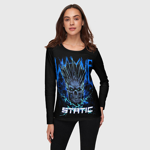 Женский лонгслив X Static - Wayne Static skull / 3D-принт – фото 3