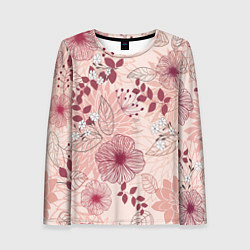 Лонгслив женский Floral pattern, цвет: 3D-принт