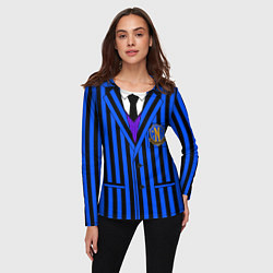 Лонгслив женский Ученик академии Невермор: униформа, цвет: 3D-принт — фото 2