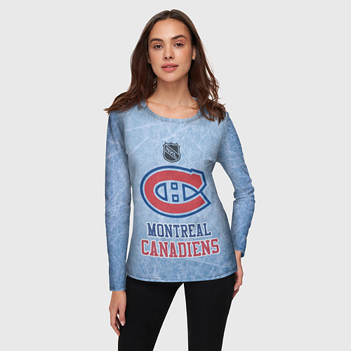 Женский лонгслив Montreal Canadiens - NHL / 3D-принт – фото 3