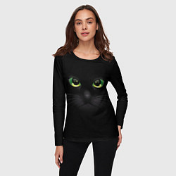 Лонгслив женский Черную кошку совсем не интересует, цвет: 3D-принт — фото 2