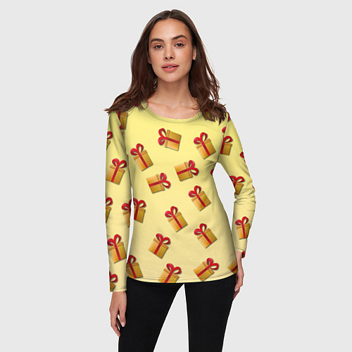 Женский лонгслив Подарочки подарки / 3D-принт – фото 3