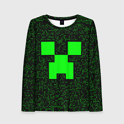 Лонгслив женский Minecraft green squares, цвет: 3D-принт