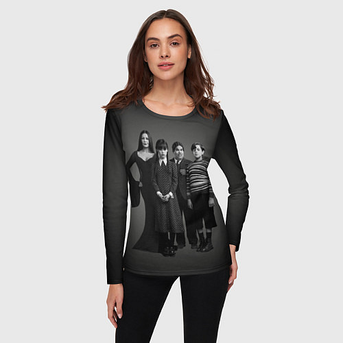 Женский лонгслив Аддамс, семейный портрет / 3D-принт – фото 3