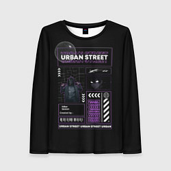 Лонгслив женский Urban street, цвет: 3D-принт